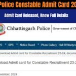 CG Police Constable Admit Card 2024 Released, Know How To Download Easily