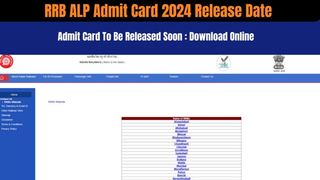 RRB ALP Admit Card 2024 Release Date Revealed : Know How To Download Admit Card In 1 Click